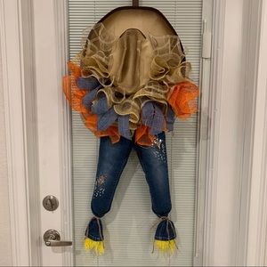 Fall Cowgirl Scarecrow Wreath HANDMADE